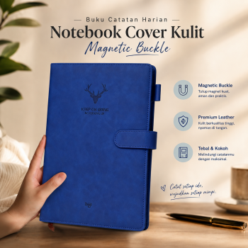 Toddi Buku Catatan Harian Notebook Cover Kulit Magnetic Buckle - CW-04