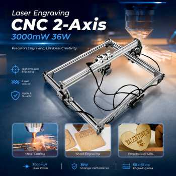 Gambar produk Taffware DIY Laser Engraving Machine CNC 2-Axis 3000mW 36W - DVP6550