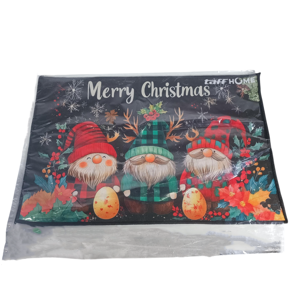 Gambar produk TaffHOME Keset Kamar Mandi Natal Bathroom Mat Absorbent Velvet 40x60cm 3 Gnome - LA-80 - Kemasan