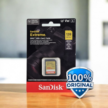 Gambar produk SanDisk Extreme SDXC UHS-I Card V30 U3 Class 128GB-SDSDXVA-128G - SDSDXV