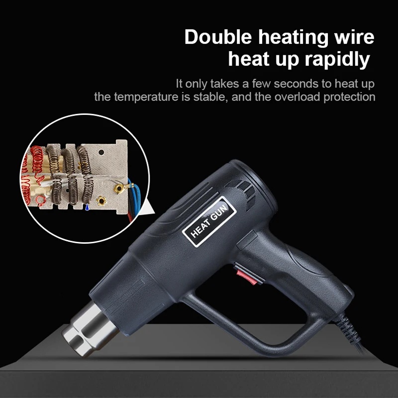 DEEPEEN Heat Gun Hot Air 2000W Adjustable Temperature 2000W 220V - XA-020 Gambar produk DEEPEEN Heat Gun Hot Air 2000W Adjustable Temperature 2000W 220V - XA-020 - 1