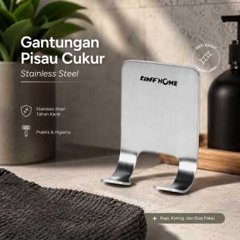 TaffHOME Gantungan Dinding Pisau Cukur Razor Hanger Stainless Steel - MT04
