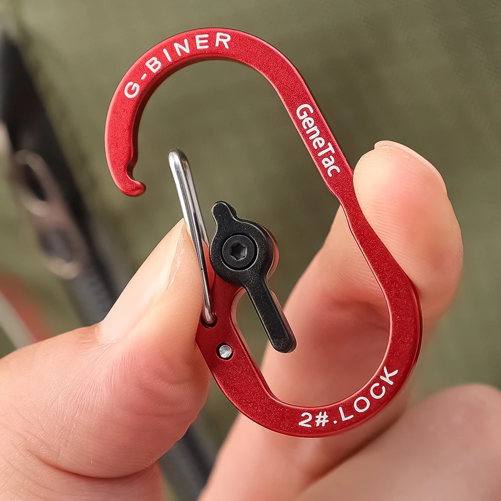 YOGU Carabiner Dual Loop G-Biner Spring Lock Gantungan Kunci 36kg - GC009 Gambar produk YOGU Carabiner Dual Loop G-Biner Spring Lock Gantungan Kunci 36kg - GC009 - 1