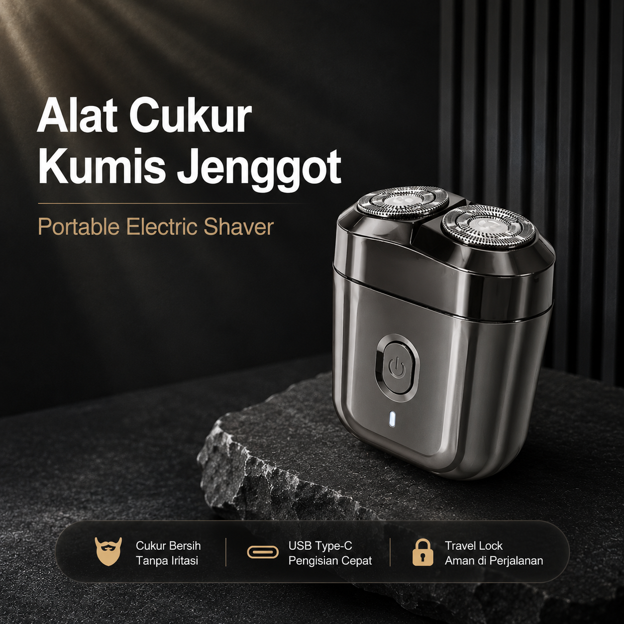 Gambar produk ENCHEN Alat Cukur Elektrik 2D Electric Shaver Double Razor Waterproof - Mini 6 - Utama