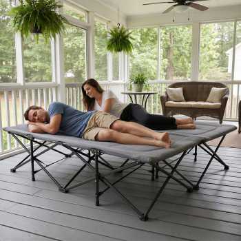 Gambar produk REDCAMP Ranjang Lipat Kursi Malas Velved Portable Folding Escort Bed - NG10 - 1
