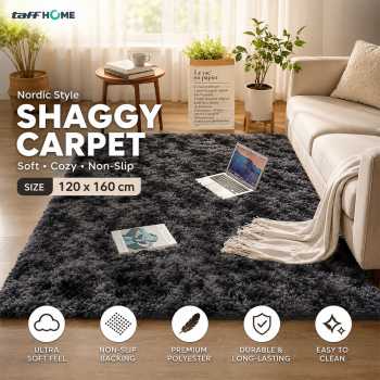 TaffHOME Karpet Matras Bulu PVC Non-Slip Living Room Soft Tie Die - DE2020