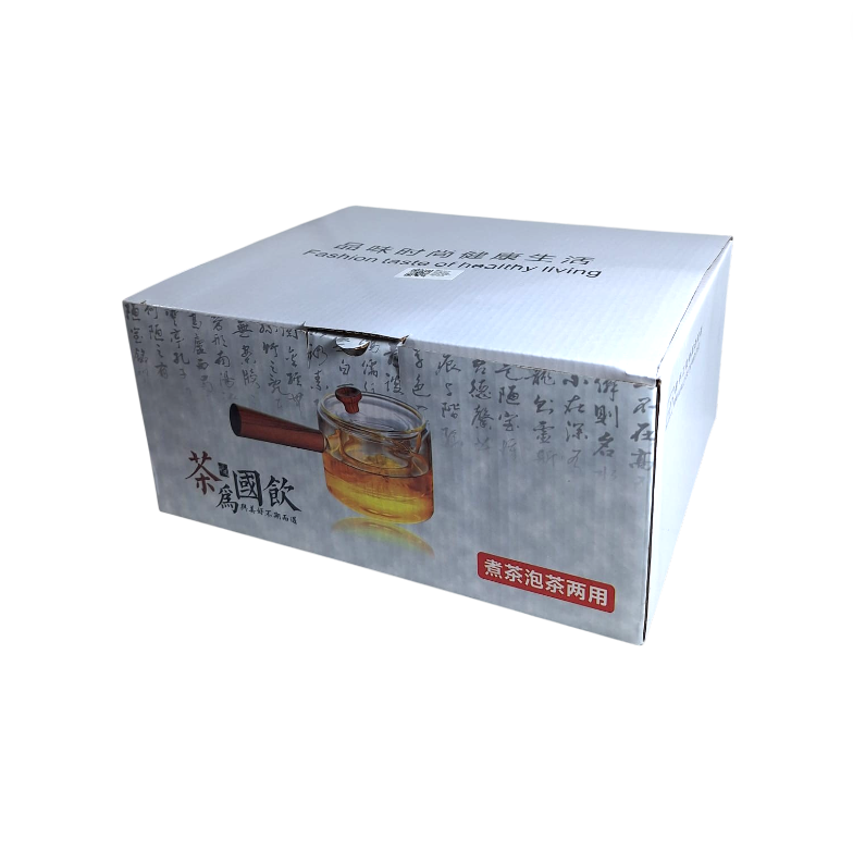 One Two Cups Teko Teh Kaca Saringan Tahan Panas Api Glass Teapot 500ml - BR-218 Gambar produk One Two Cups Teko Teh Kaca Saringan Tahan Panas Api Glass Teapot 500ml - BR-218 - Kemasan