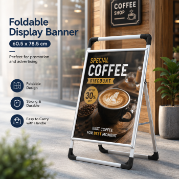 FMB Papan Display Banner Iklan Foldable Poster Board 60.5x78.5cm - INU103