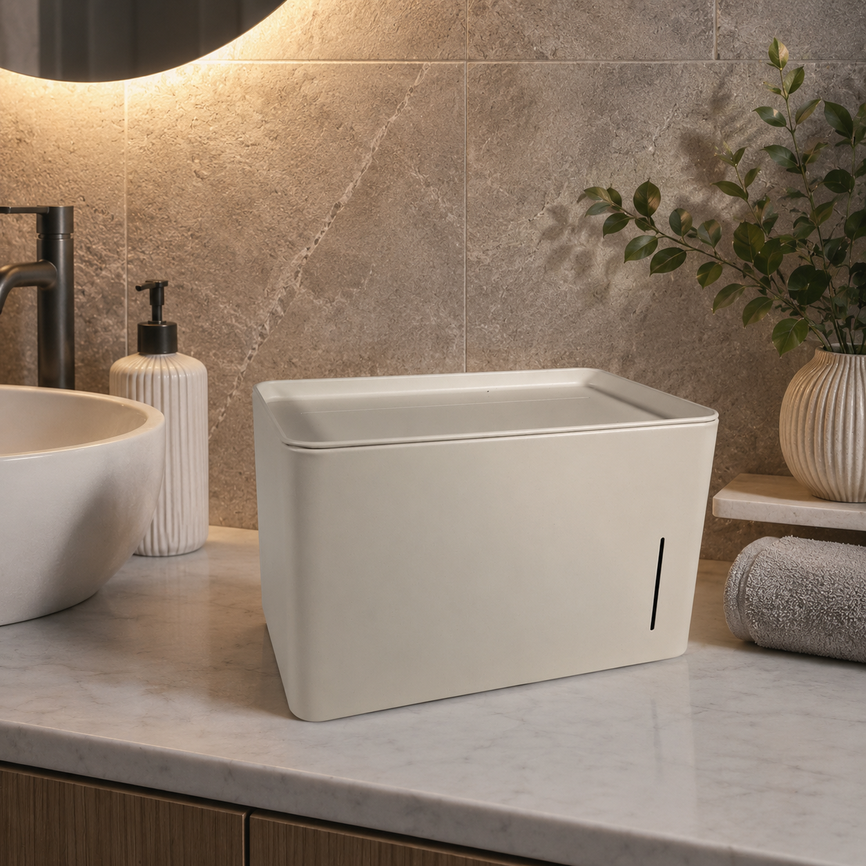Gambar produk OPALINE Tempat Tisu Rak Gantung Kamar Mandi Tissue Box Storage Rack - OP-10 - 2