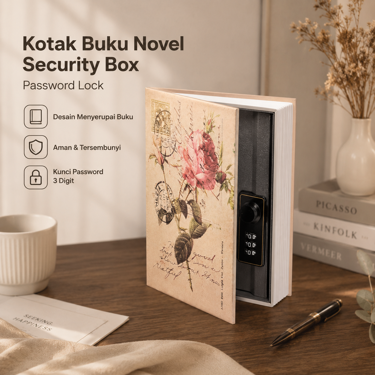 TaffGUARD Kotak Buku Novel Security Box Password Lock Size S - KB-20P Gambar produk TaffGUARD Kotak Buku Novel Security Box Password Lock Size S - KB-20P - Utama