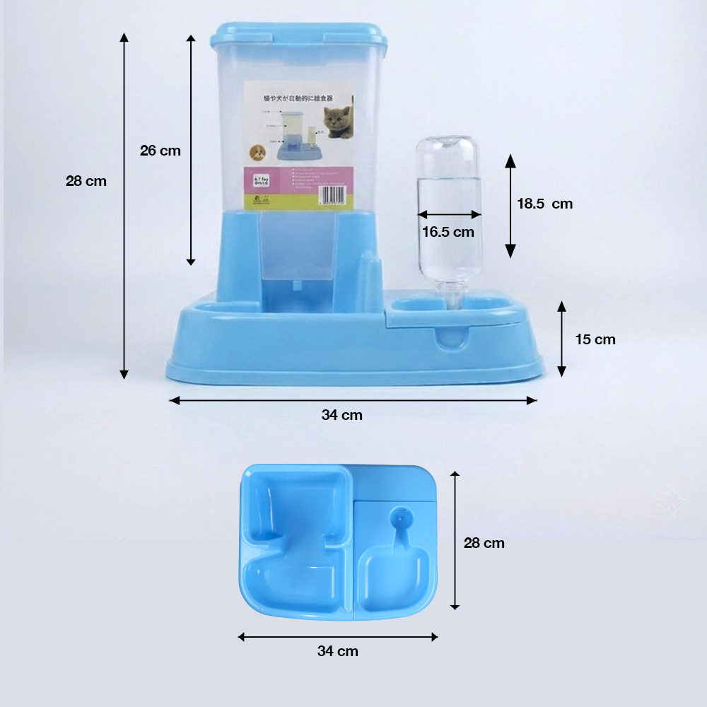 TaffHOME Tempat Makan Anjing Kucing Pet Food Dispenser - PET0640 Gambar produk TaffHOME Tempat Makan Anjing Kucing Pet Food Dispenser - PET0640 - 8
