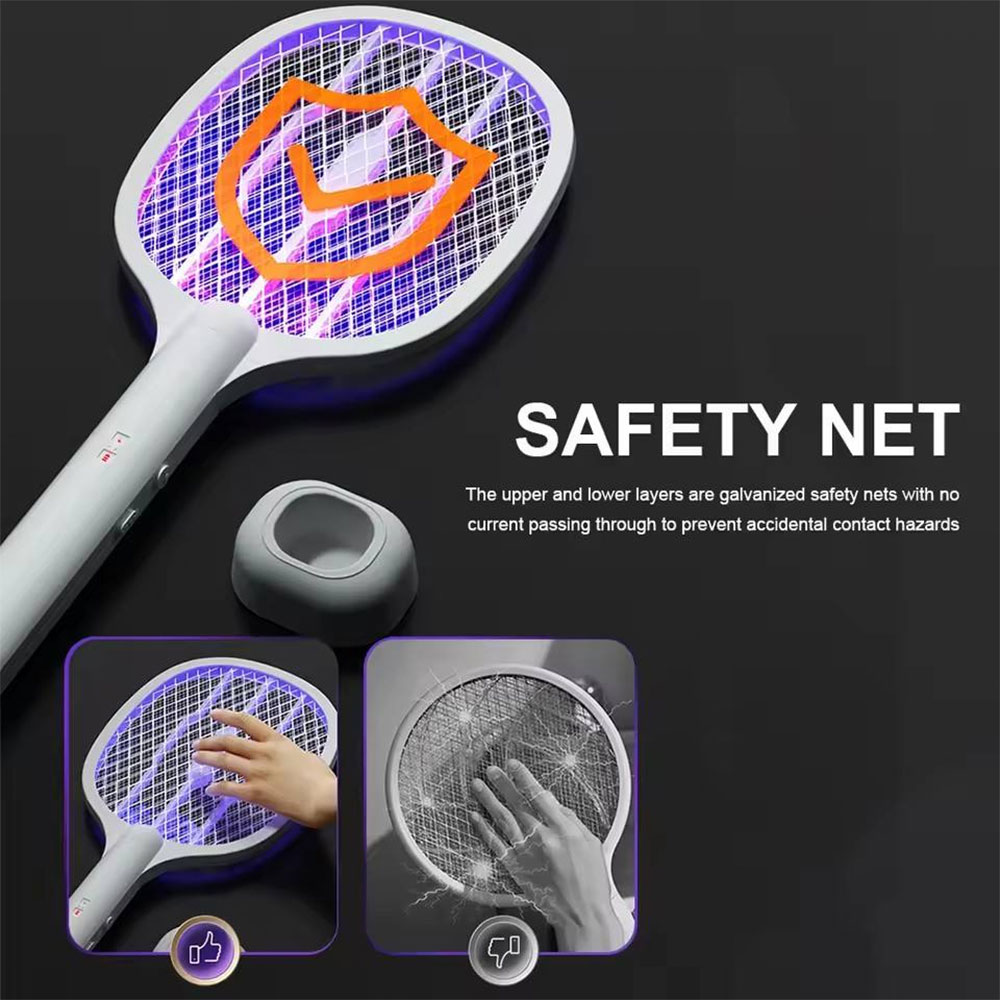 Waliz Raket Nyamuk Elektrik 2in1 Mosquito Killer 350mA 3000V - na-672 Gambar produk Waliz Raket Nyamuk Elektrik 2in1 Mosquito Killer 350mA 3000V - na-672 - 3