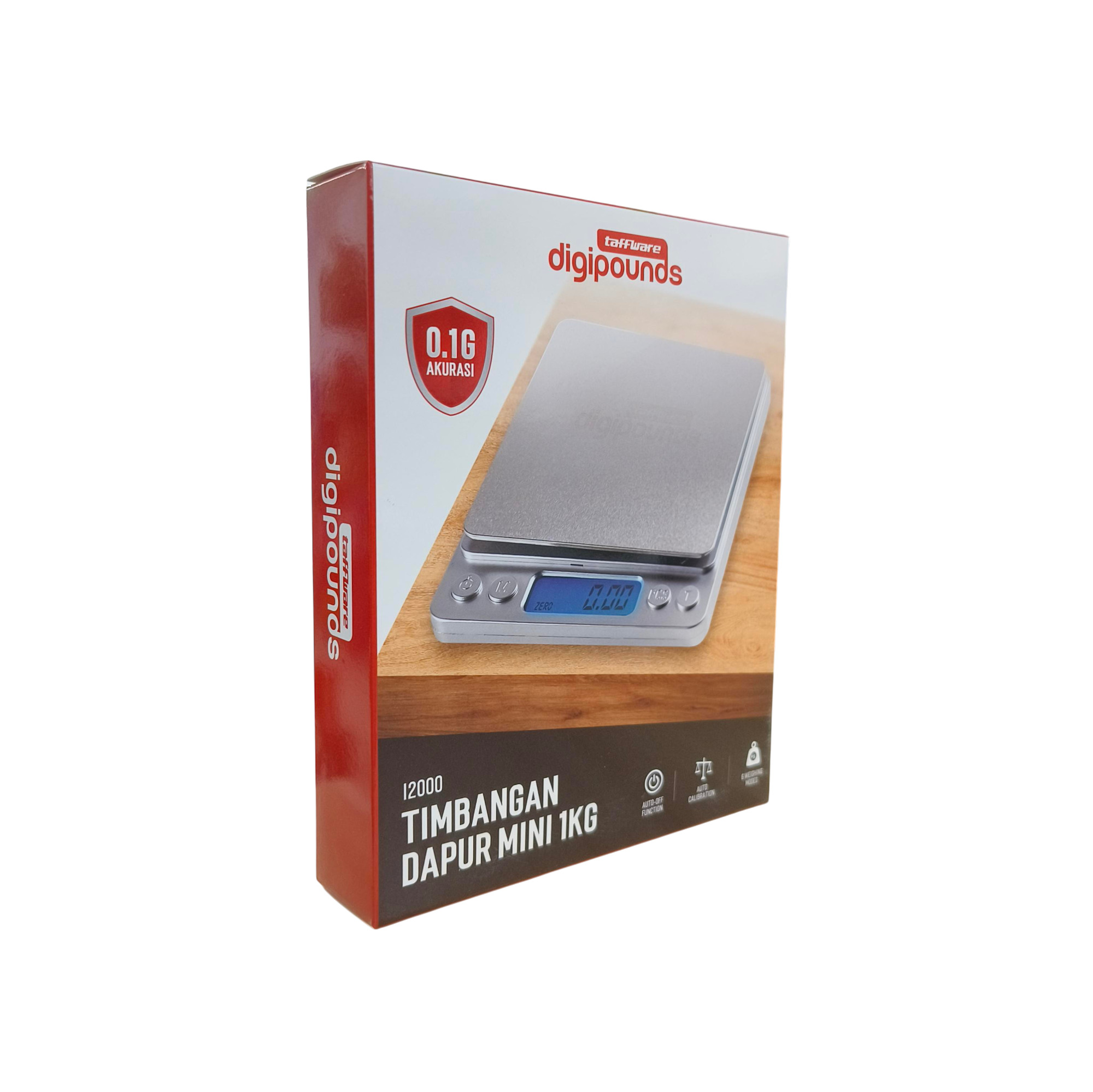 Taffware Digipounds Timbangan Dapur Digital 6 Satuan 1kg 0.1g - i2000 Gambar produk Taffware Digipounds Timbangan Dapur Digital 6 Satuan 1kg 0.1g - i2000 - Kemasan