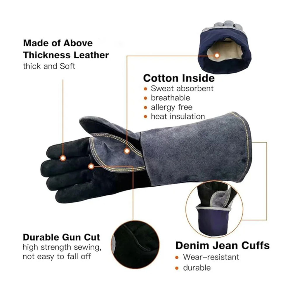 Sahg Sarung Tangan Las Kulit Double Layer Cowhide Welding Gloves - STL-50 Gambar produk Sahg Sarung Tangan Las Kulit Double Layer Cowhide Welding Gloves - STL-50 - 1