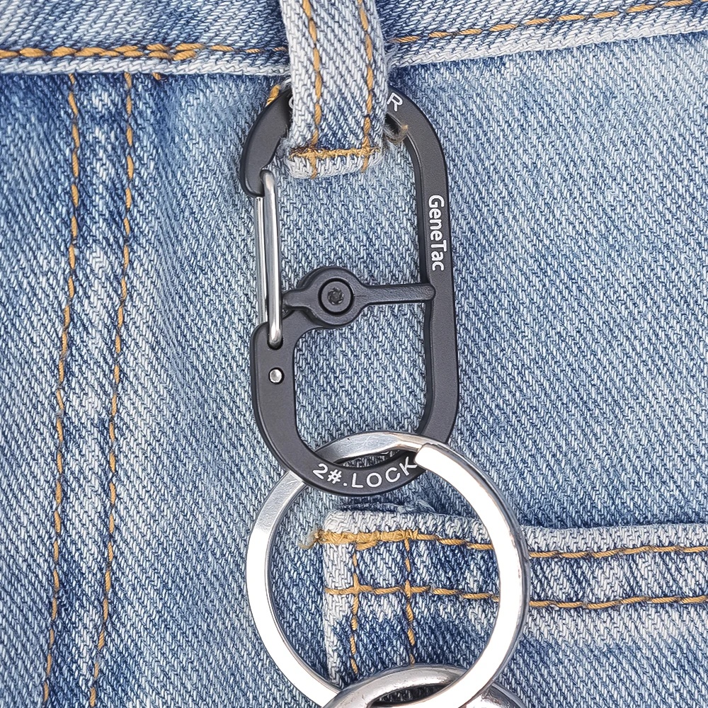 YOGU Carabiner Dual Loop G-Biner Spring Lock Gantungan Kunci 36kg - GC009 Gambar produk YOGU Carabiner Dual Loop G-Biner Spring Lock Gantungan Kunci 36kg - GC009 - Kemasan