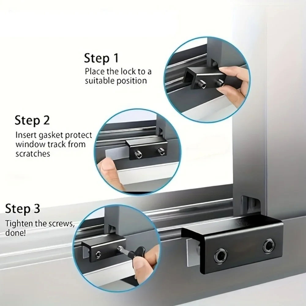 Knad Grendel Kunci Jendela Geser Sliding Window Locks with Key - KAK-1000 Gambar produk Knad Grendel Kunci Jendela Geser Sliding Window Locks with Key - KAK-1000 - 7
