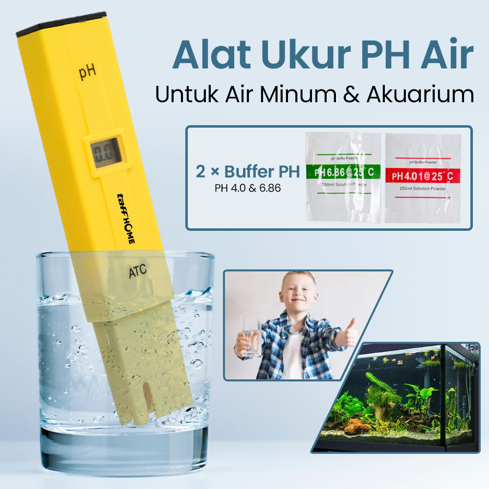 TaffHOME Alat Ukur Uji PH Meter Tester Pen Air Minum Akuarium - PH-009 Gambar produk TaffHOME Alat Ukur Uji PH Meter Tester Pen Air Minum Akuarium - PH-009 - Utama