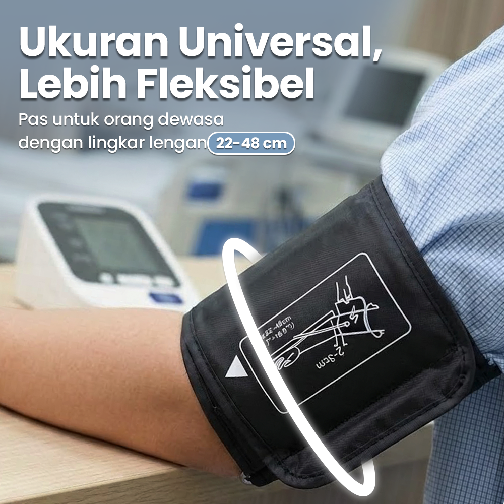 TaffOmicron Manset Tensimeter Dewasa Universal Arm Cuff Replacement 22-48cm - B02 Gambar produk TaffOmicron Manset Tensimeter Dewasa Universal Arm Cuff Replacement 22-48cm - B02 - 1