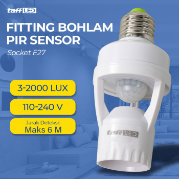 TaffLED Fitting Lampu Bohlam PIR Sensor 2000 LUX 240V 60W E27 - SP-150