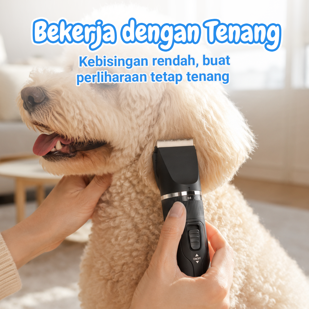 ZIM Alat Cukur Bulu Hewan Anjing Kucing 4 Comb 1200mAh 3.7V - K5 Gambar produk ZIM Alat Cukur Bulu Hewan Anjing Kucing 4 Comb 1200mAh 3.7V - K5 - 4