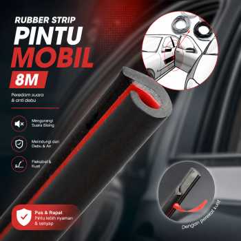 PAHNOS Rubber Strip Dekorasi Pintu Mobil Anti Collision 8M - QW770