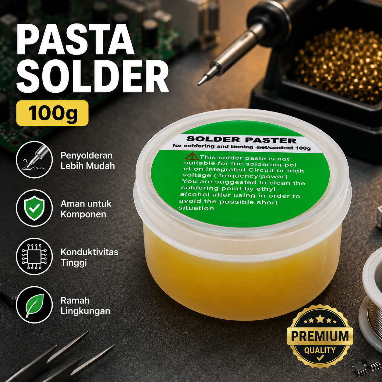 Wanbao Pasta Solder Paste Welding Rosin Lead Free Protection 100g - YF-HB-200 Gambar produk Wanbao Pasta Solder Paste Welding Rosin Lead Free Protection 100g - YF-HB-200 - Utama
