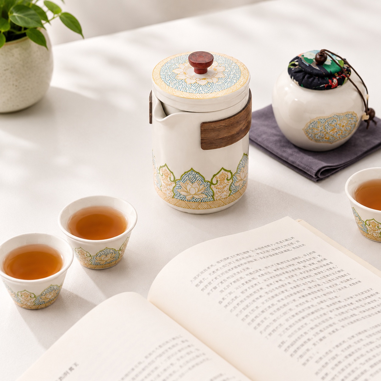 One Two Cups Set Teko Gelas Keramik Kopi Teh 3 Cangkir 1 Teko Toples - S520 (OBRAL/DEFECT) Gambar produk One Two Cups Set Teko Gelas Keramik Kopi Teh 3 Cangkir 1 Teko Toples - S520 (OBRAL/DEFECT) - 8