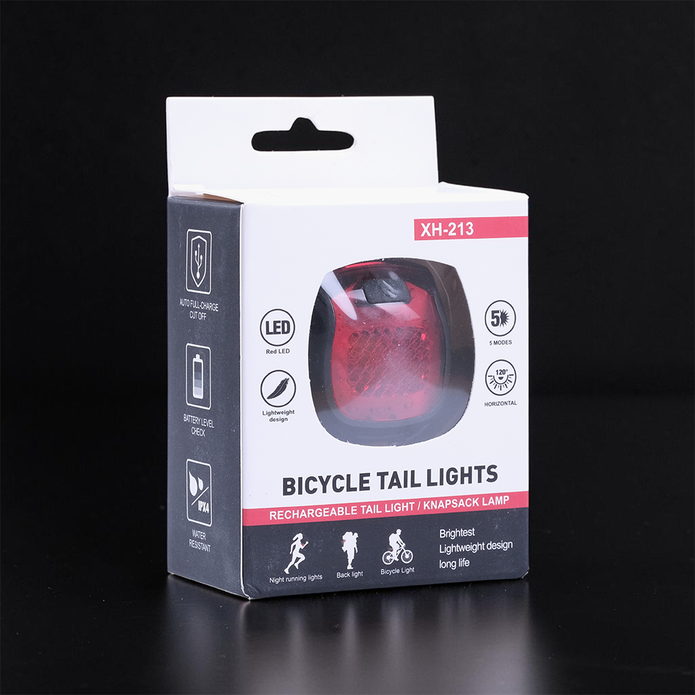 Deemount Lampu Belakang Sepeda LED Rechargeable Tail Light 20 Lumens - XH-213 Gambar produk Deemount Lampu Belakang Sepeda LED Rechargeable Tail Light 20 Lumens - XH-213 - Kemasan