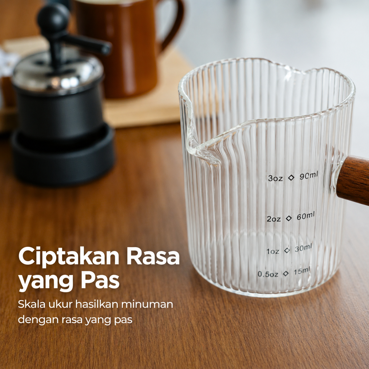 One Two Cups Gelas Takar Kopi Espresso Measuring Cup Double Spout 90ml - KS65 Gambar produk One Two Cups Gelas Takar Kopi Espresso Measuring Cup Double Spout 90ml - KS65 - 1