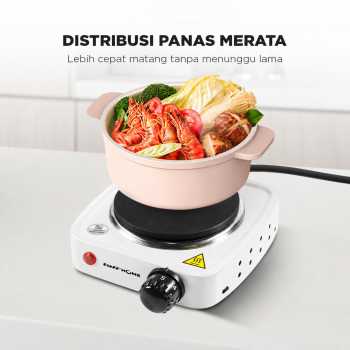 Gambar produk TaffHOME Kompor Listrik 1 Tungku Mini Portable Hot Plate 500W - H1-500-10 - 3