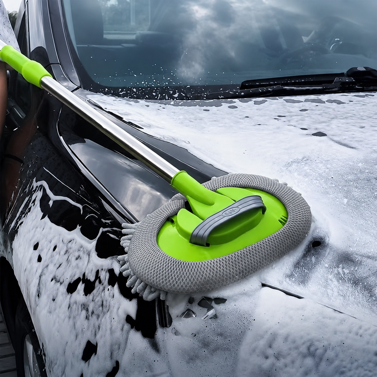 ZERO Telescopic Car Wash 2in1 Gagang Panjang Kain Pel Pembersih Mobil - BQL-005 Gambar produk ZERO Telescopic Car Wash 2in1 Gagang Panjang Kain Pel Pembersih Mobil - BQL-005 - 1