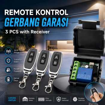 Taffware Remote Kontrol Gerbang Garasi Transmitter 3 PCS with Receiver - KR1201A-4