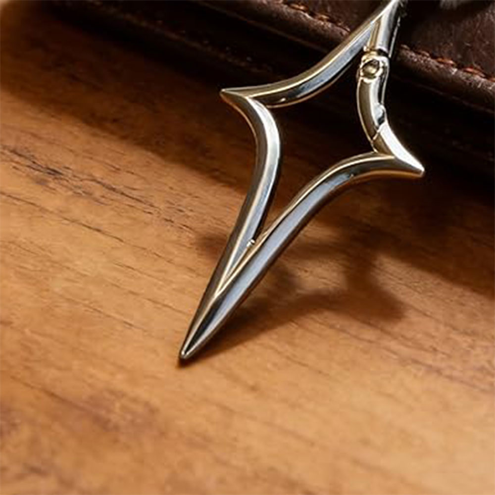 HZLI Carbiner Keychain Gantungan Kunci Y2K Skena Cross Star Zink Alloy - GB6740 Gambar produk HZLI Carbiner Keychain Gantungan Kunci Y2K Skena Cross Star Zink Alloy - GB6740 - 3