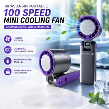OSBORN Kipas Angin Portable Genggam 100 Speed Mini Cooling Fan 3000mAh - T-15S