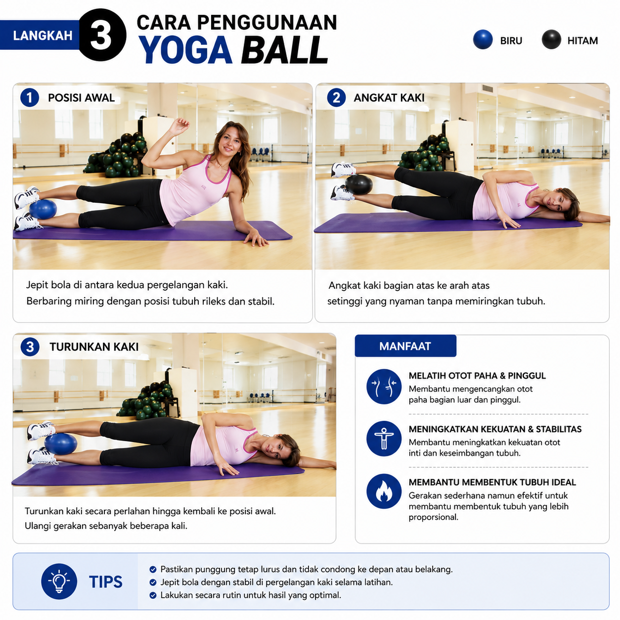 LIVELY Bola Yoga Gym Ball Pilates Fitness PVC Anti Slip 25cm - H1H21 Gambar produk LIVELY Bola Yoga Gym Ball Pilates Fitness PVC Anti Slip 25cm - H1H21 - 4