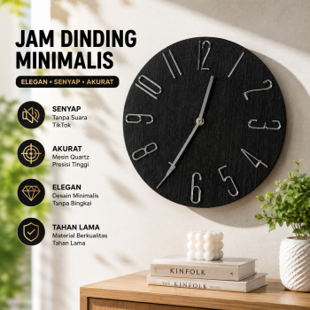 Ainivia Jam Dinding Quartz Creative Desain Model Klasik 30cm - MM65WC