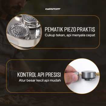 Gambar produk TaffSPORT Kompor Gas Portable Lipat Outdoor 4 Burner Camping Stove - OD543 - 2