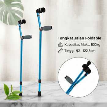 LUYANG Tongkat Jalan F Lipat Walking Stick Crutch Foldable Adjustable - GT923L-A