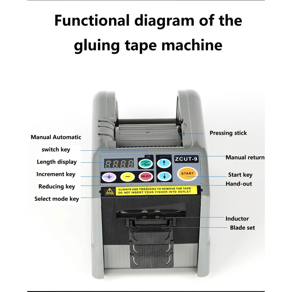 Mezurun Tape Cutter Automatic Dispenser Mesin Pemotong Lakban 25 W - ZCUT-9 Gambar produk Mezurun Tape Cutter Automatic Dispenser Mesin Pemotong Lakban 25 W - ZCUT-9 - 7