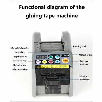Gambar produk Mezurun Tape Cutter Automatic Dispenser Mesin Pemotong Lakban 25 W - ZCUT-9 - 7