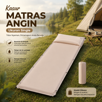 TaffSPORT Kasur Matras Angin Self Inflating Sleeping Pad Single - SB-54