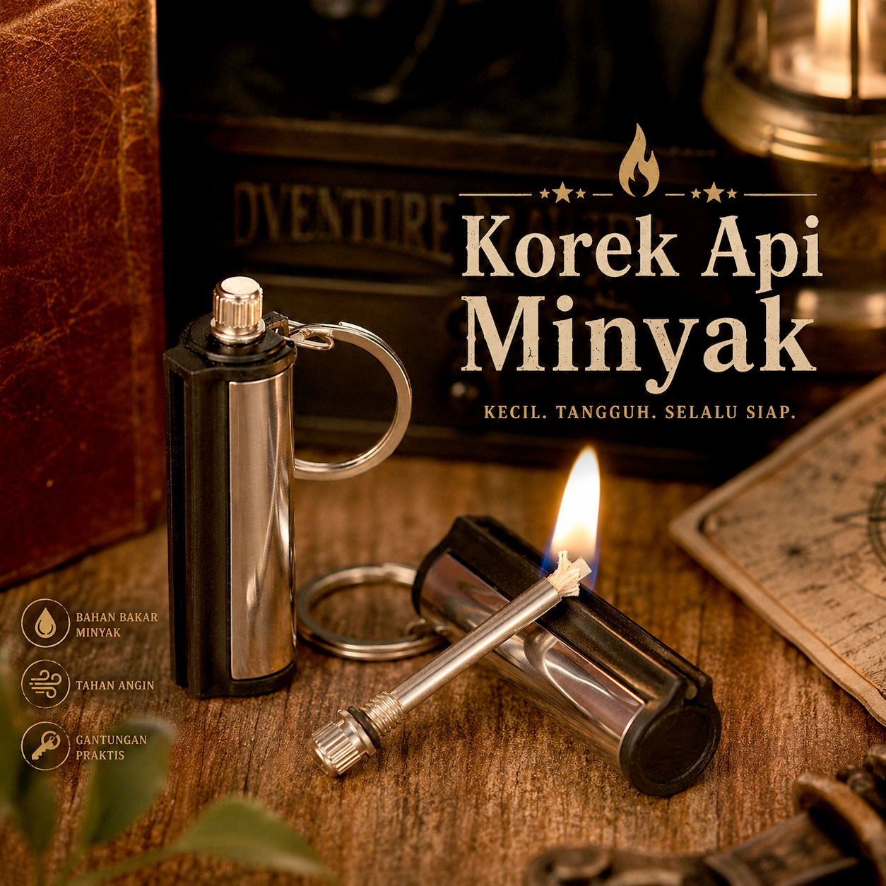 Firetric Korek Api Mancis Minyak Outdoor Camping Waterproof - 18G Gambar produk Firetric Korek Api Mancis Minyak Outdoor Camping Waterproof - 18G - Utama