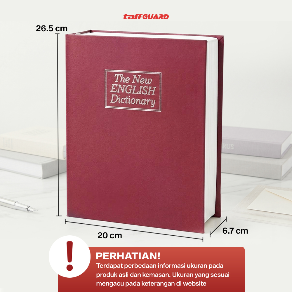 TaffGUARD Brankas Buku Kamus Kunci Manual Anti Maling Hidden Safe Box Besar - KB-10L Gambar produk TaffGUARD Brankas Buku Kamus Kunci Manual Anti Maling Hidden Safe Box Besar - KB-10L - 7