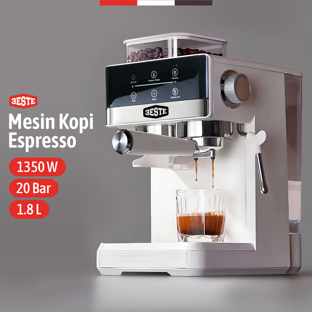 Trieste Mesin Kopi Espresso Coffee Maker Grinder Frothing 20 Bar 1350W - CM5520 Gambar produk Trieste Mesin Kopi Espresso Coffee Maker Grinder Frothing 20 Bar 1350W - CM5520 - Utama