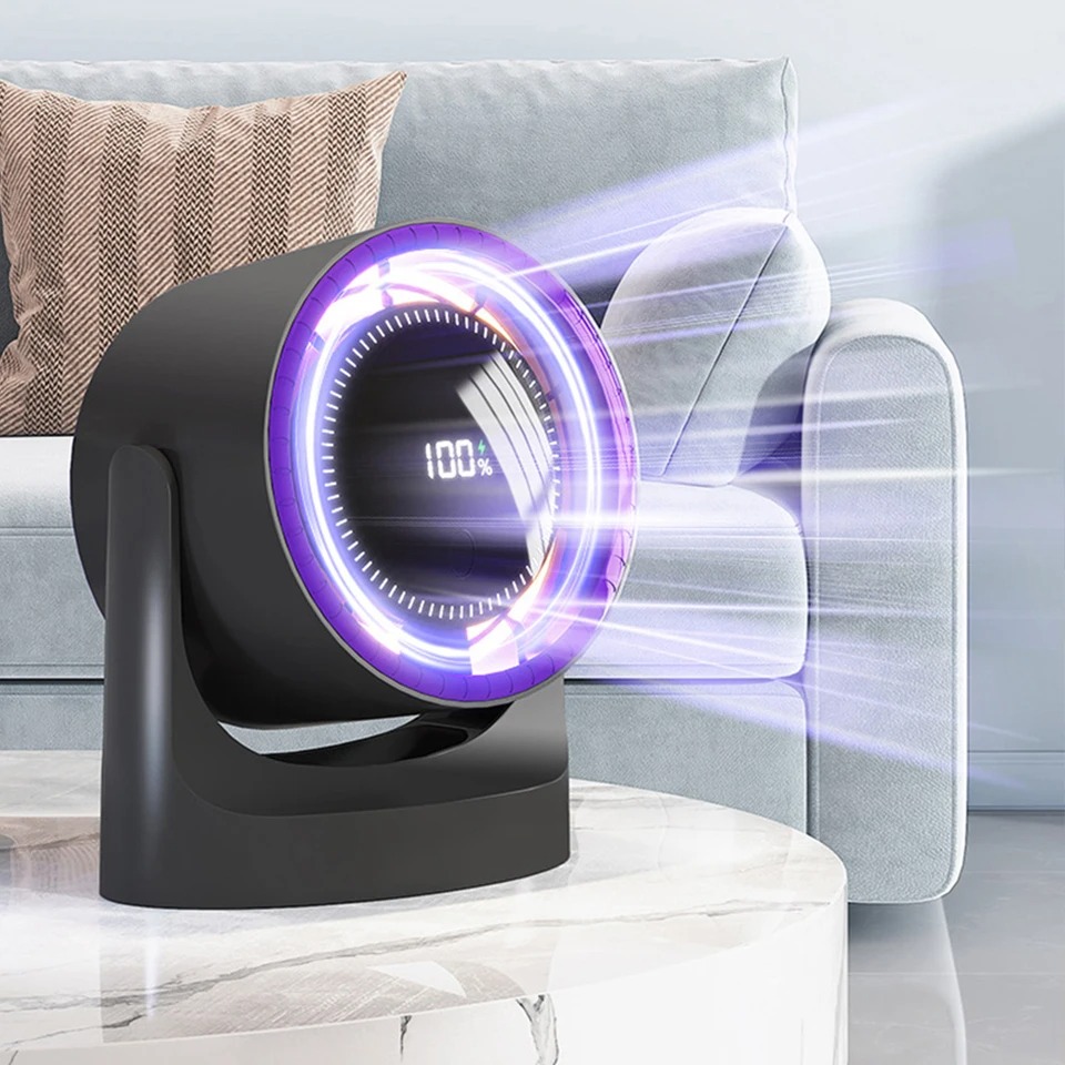 TINSOL Kipas Angin Meja Digital Display 5 Speed RGB Timer Desk Fan - JMF-7 Gambar produk TINSOL Kipas Angin Meja Digital Display 5 Speed RGB Timer Desk Fan - JMF-7 - 7