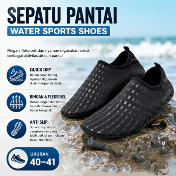 Snewvie Sepatu Pantai Yoga Fitness Barefoot Aqua Shoes Water Sports - KK01