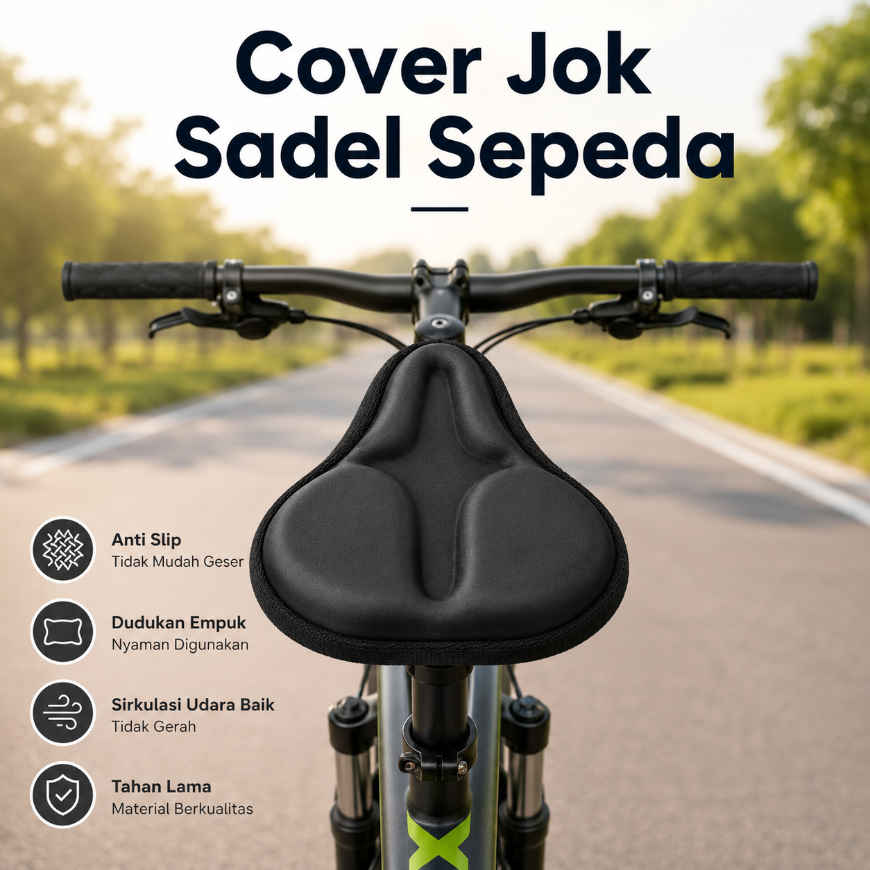 ECIOSL Cover Jok Sadel Sepeda Sporty Gel Pad Bicycle Seat Universal - HM900 Gambar produk ECIOSL Cover Jok Sadel Sepeda Sporty Gel Pad Bicycle Seat Universal - HM900 - Utama