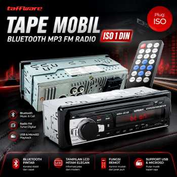 Taffware Tape Mobil Audio Multifungsi Bluetooth MP3 FM Radio ISO 1 DIN - JSD-520