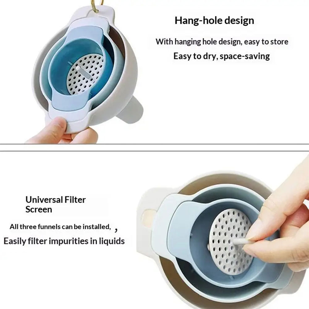 Gambar produk Poten Corong Minyak 4in1 Serbaguna Kitchen Liquid Funnel - KJ613 - 6