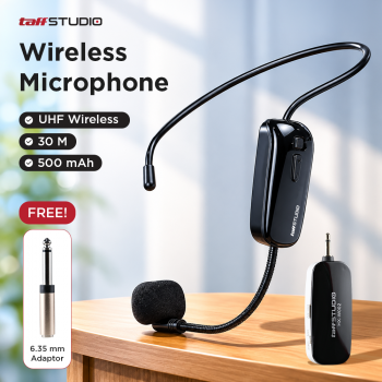 TaffSTUDIO Wireless Microphone UHF Call Center with Transmitter - HX-W002